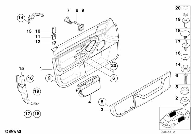 Portierbekleding voor / zijairbag