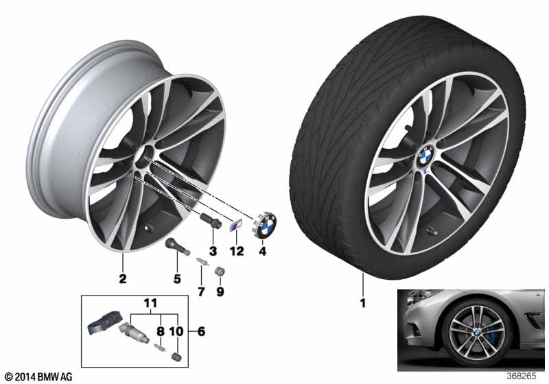 BMW lichtmet.wiel M dub.spaak 598M - 19"