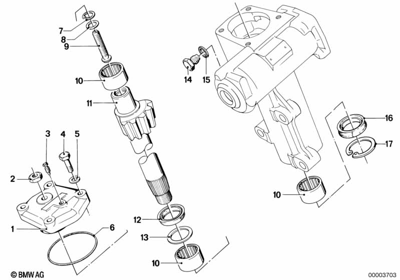 Hydrostuurdrijfwerk-segmentas/legering