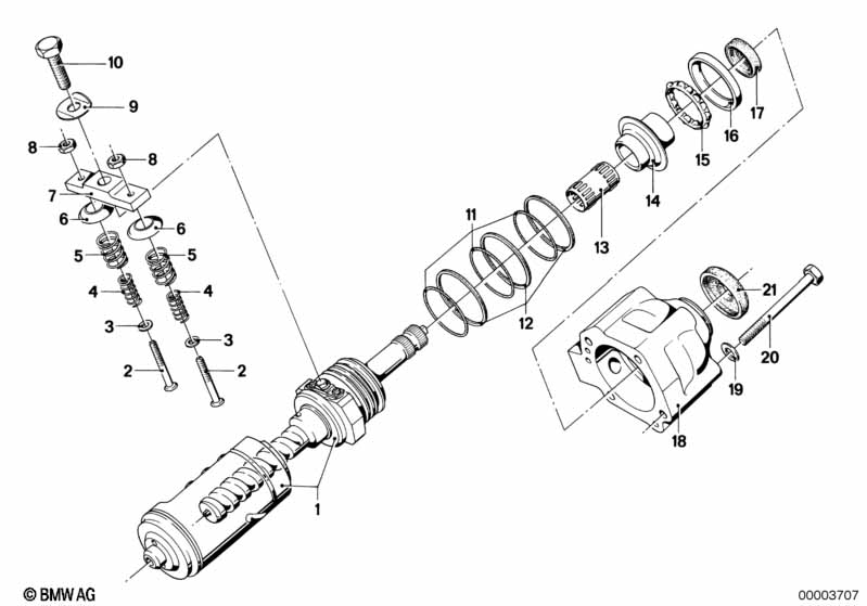 Hydrostuurdrijfwerk-wormas/legering