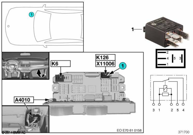 Relais compressor luchtvering K126