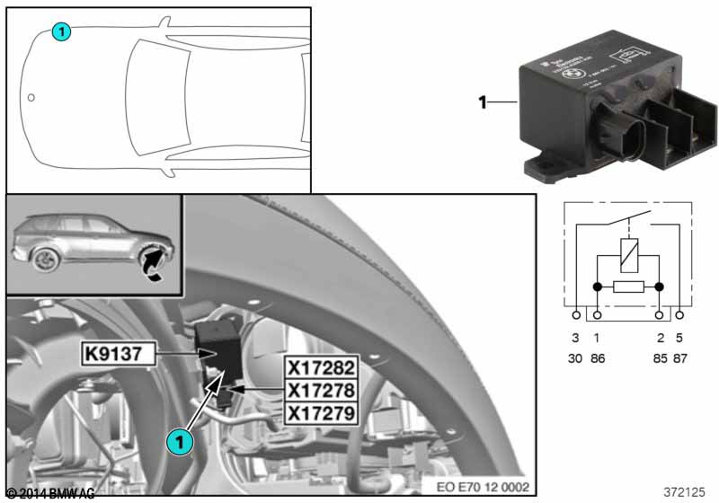 Relais elektrische ventilator K9137