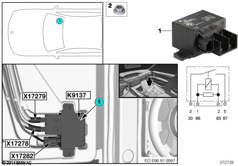 Relais elektrische ventilator K9137