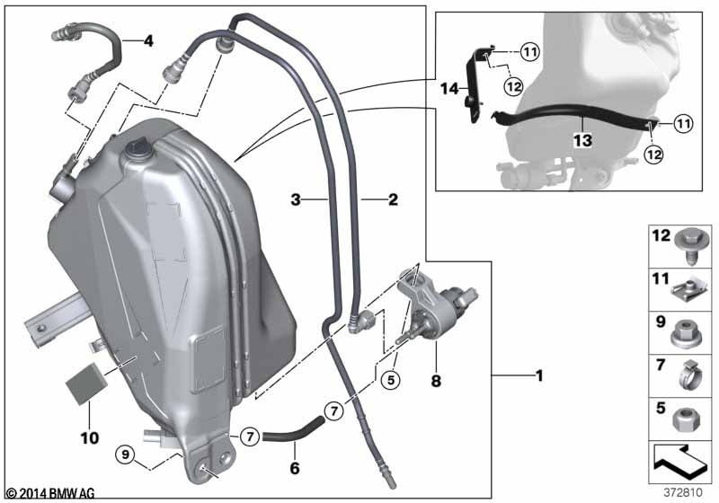 SCR-reservoir passief