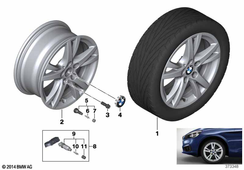 BMW LM-velg dubbele spaak 473 - 16" OA