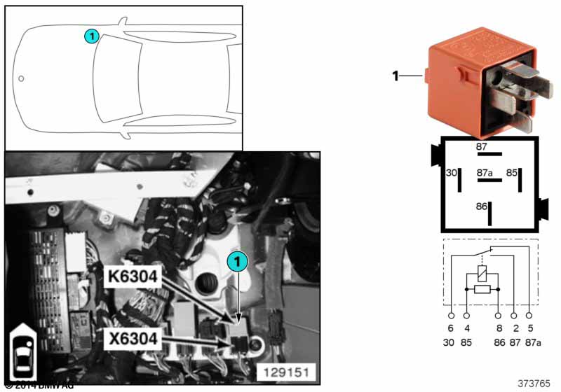Relais secundaire-luchtpomp K6304