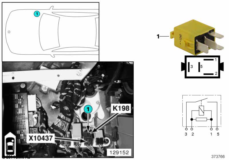 Relais verw.voorruit/sproeier K198