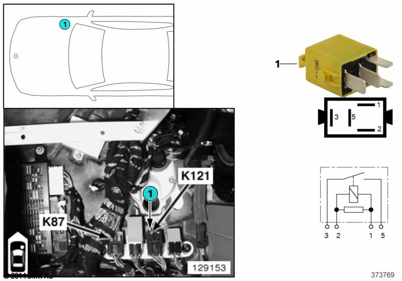 Relais ZV-tankdopklep K121