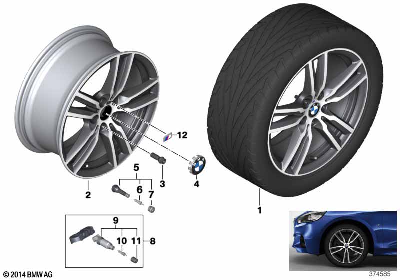 BMW LM-velg M dubbele spaak 486M - 18''