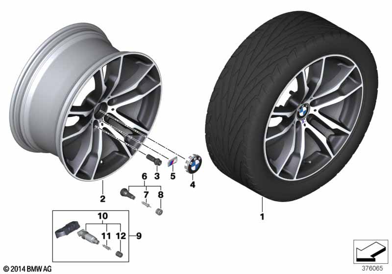 BMW LM-velg M dubbele spaak 611 - 20''