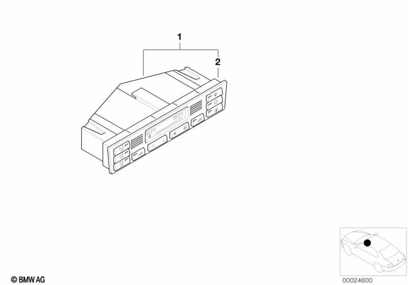 Bediening automatische airconditioning