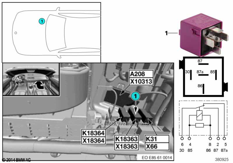 Relais cabriokap 1 K18363