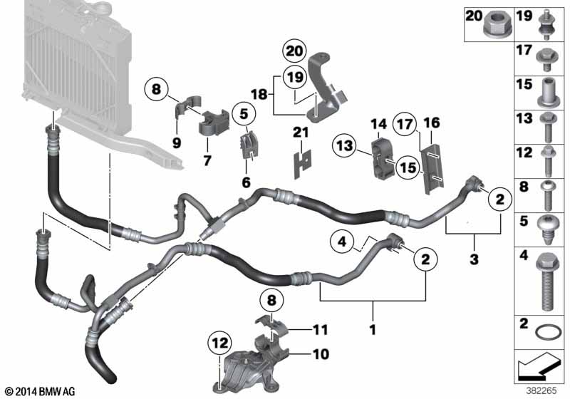 Motoroliekoelerleiding