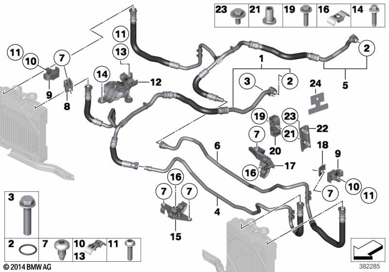 Motoroliekoelerleiding