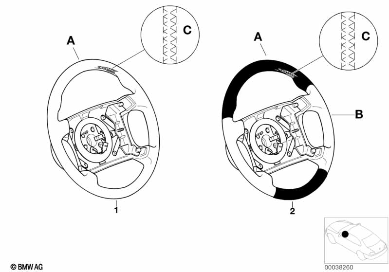 Individual M sportstuur airbag SA 710