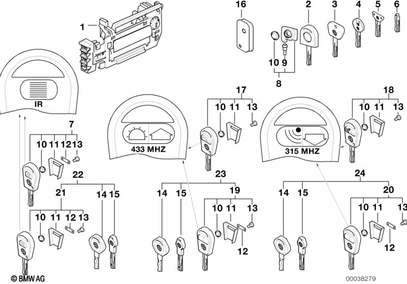 Deuropener voor/sluiting/sleutel