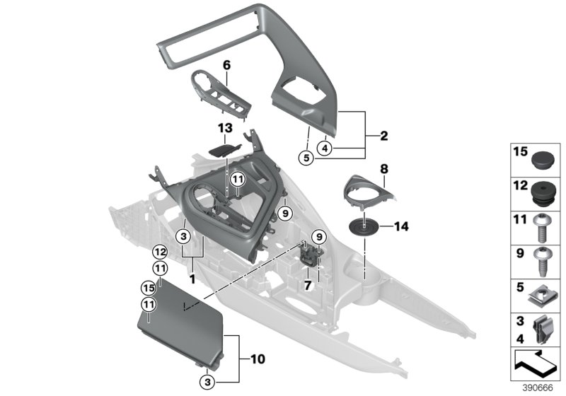 Aanbouwdelen middenconsole