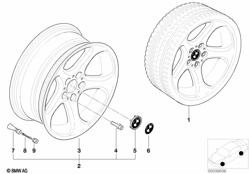 BMW wiel LM sterspaak 69