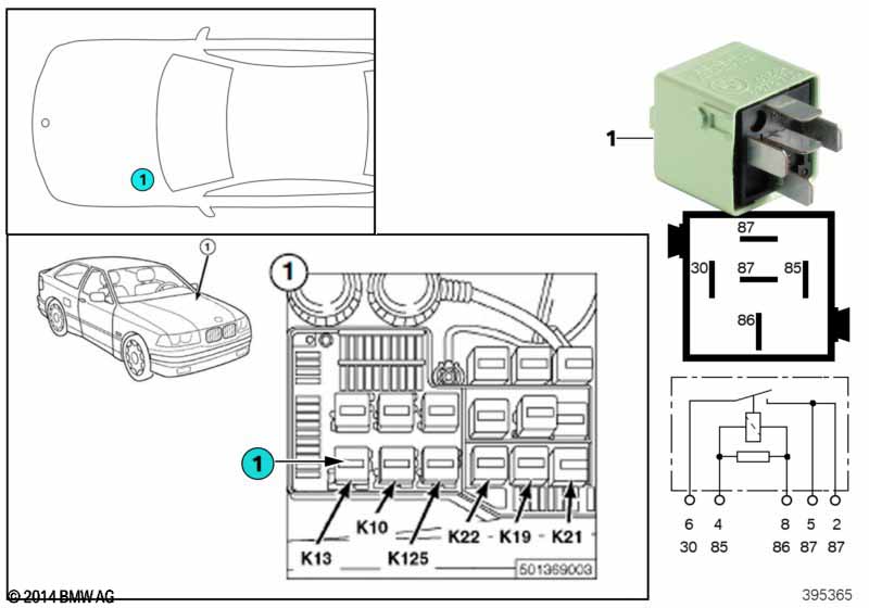 Relais achterruitverwarming K13