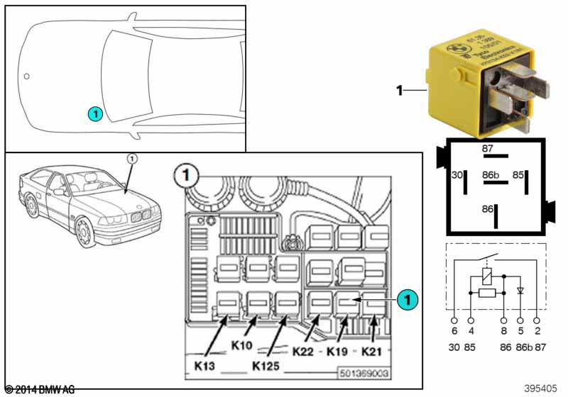 Relais airconditioningcompressor K19