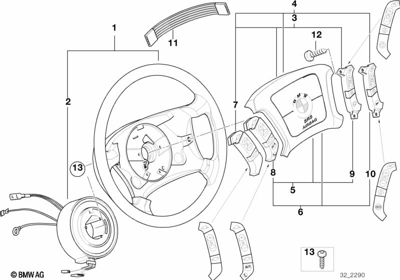 Stuurwiel airbag multifunctioneel