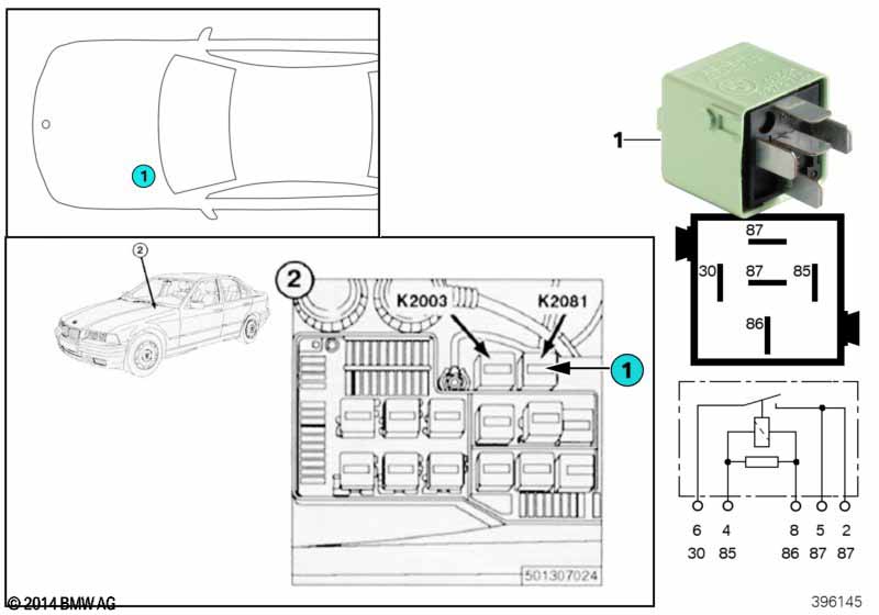 Relais brandstofopvoerpomp K2081