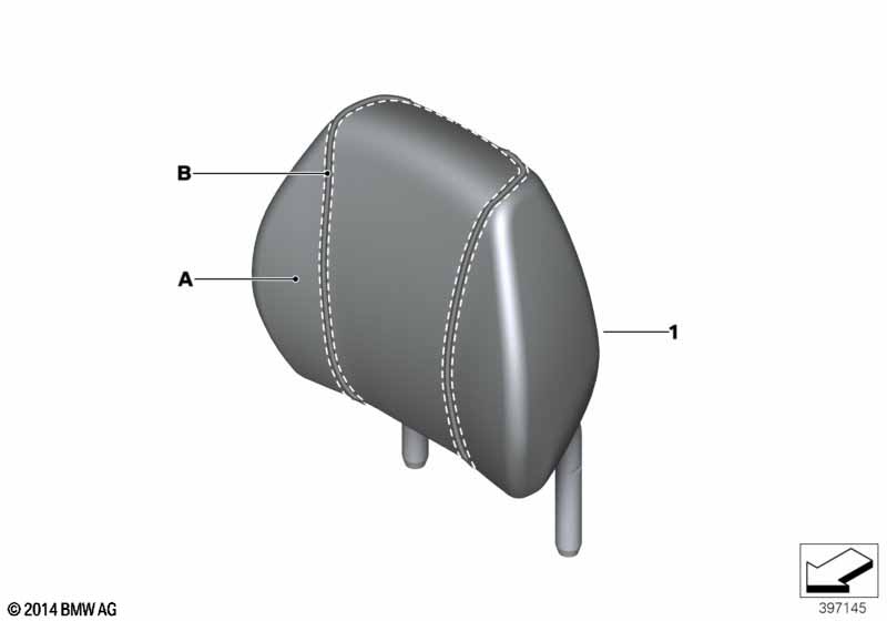 Individual-hoofdsteun leder achter