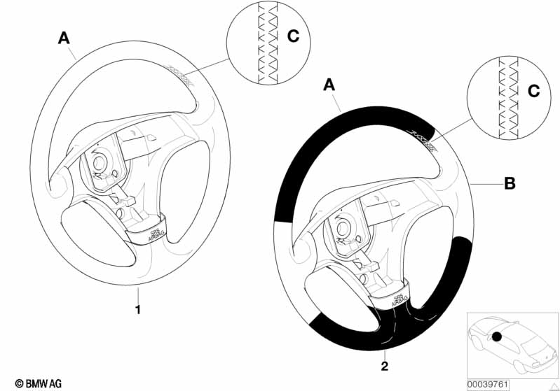 Individ. sportstuurwiel,airbag,SA 255