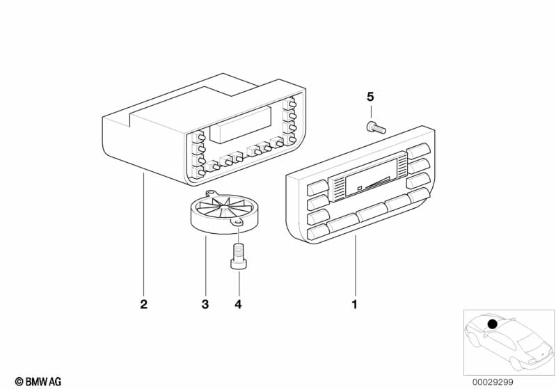 Bediening automatische airconditioning