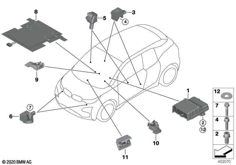 Elektro-onderdelen v airbag