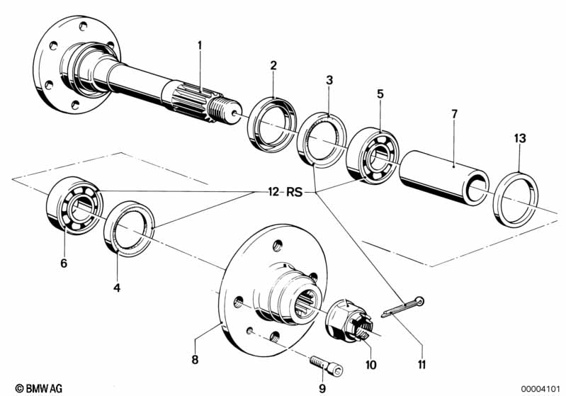 Achteras/legering van het wiel