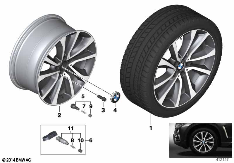 BMW LM-velg V-spaak 595 - 19''