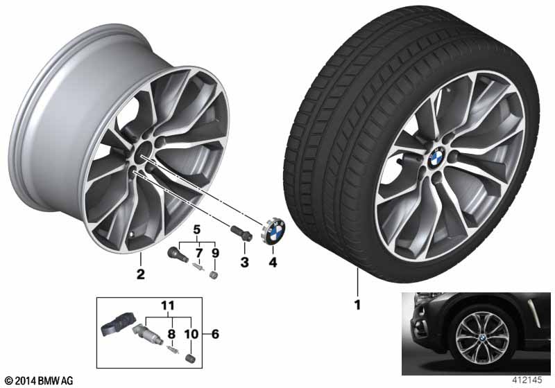 BMW LM-velg V-spaak 597 - 20''