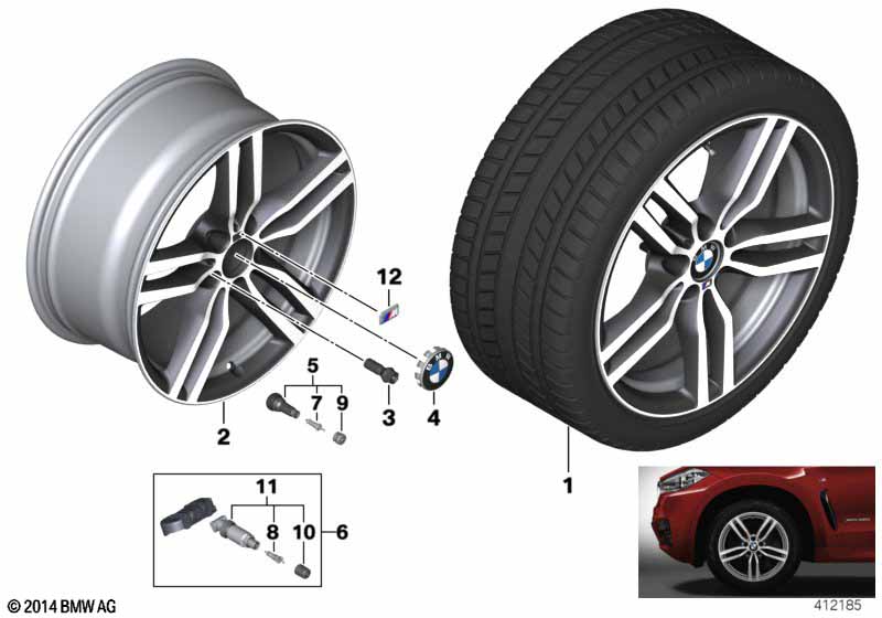 BMW LM-velg M dubbele spaak 623 - 19''