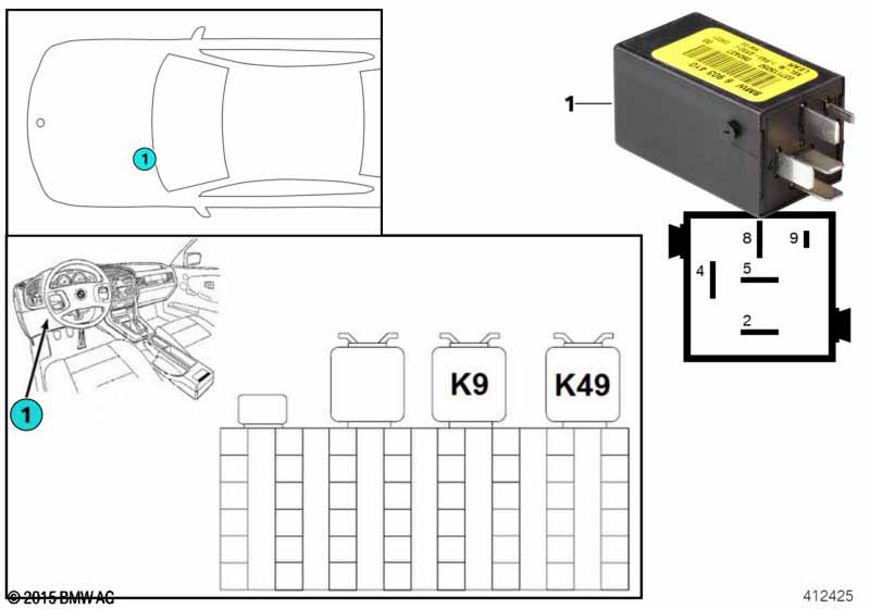 Relais mistachterlicht K49