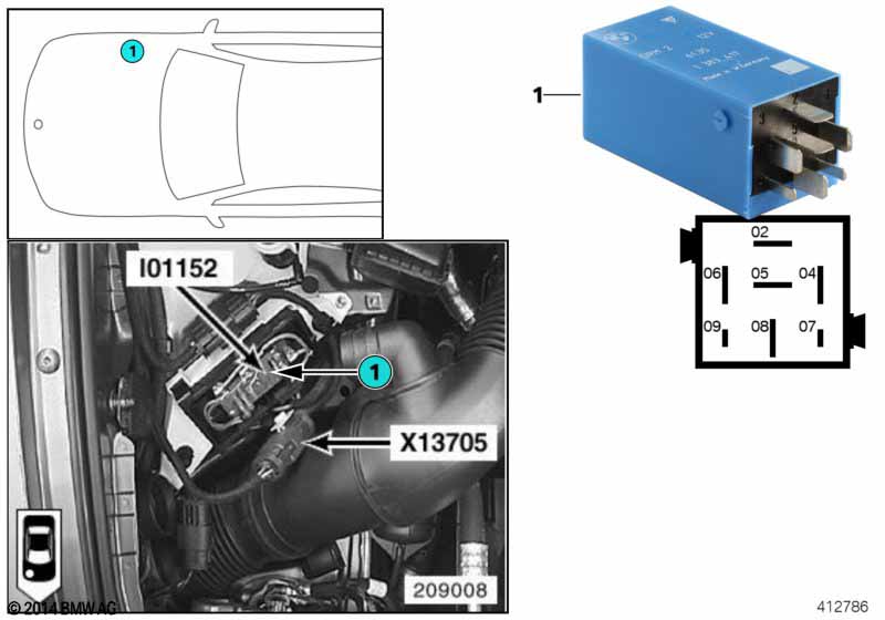 Relais elektrische ventilator I01152