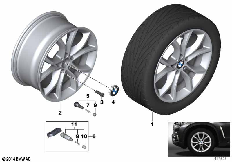 BMW LM-velg V-spaak 594 - 19''