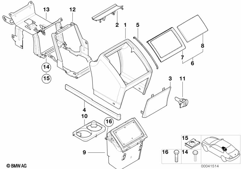 Middenconsole achter