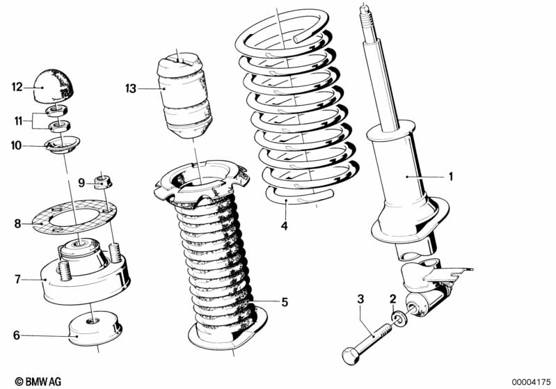 Veerelement achter, niveauregulering