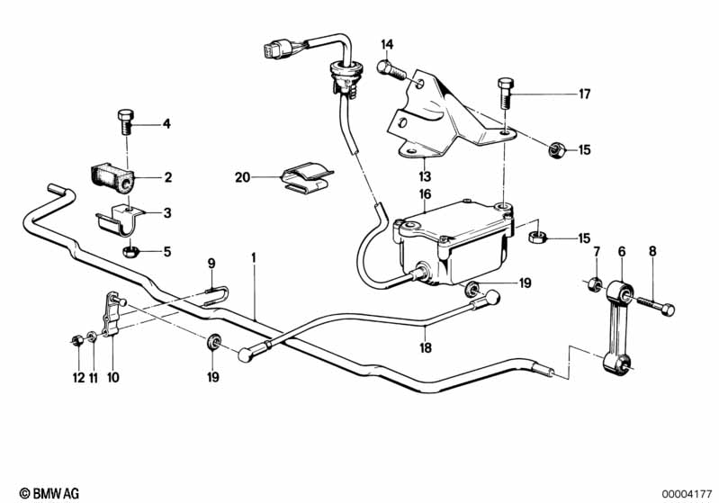 Niveauregelsystem/stabilisator achter