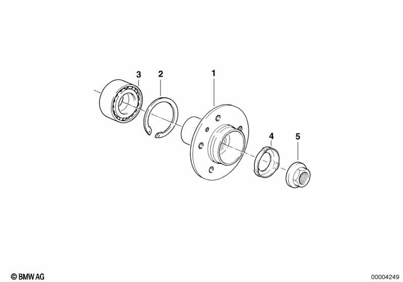 Achteras/legering van het wiel