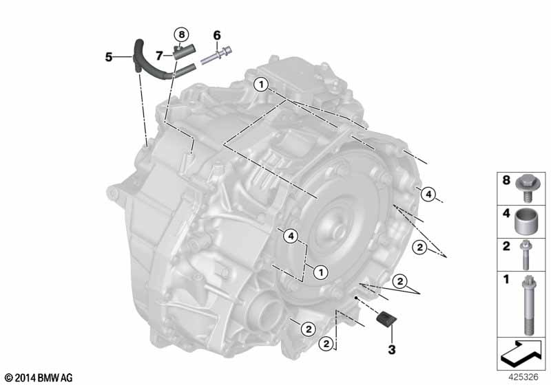 GA8F22AW versnellingsbak bev./delen