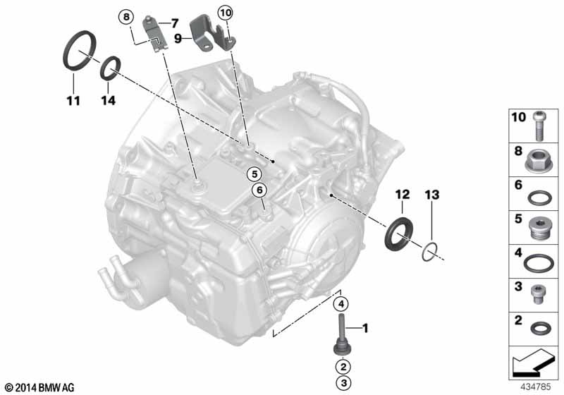 GA8F22AW aanbouwdelen/afdichtingen