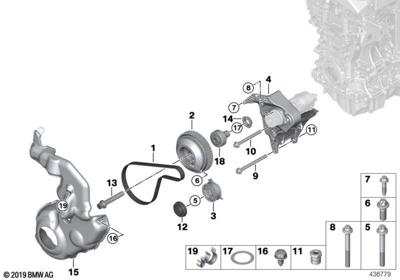 Riemaandrijving startmotor