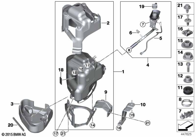 SCR-reservoir actief