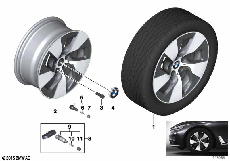 BMW LM-velg turbinestyling 645 - 17''