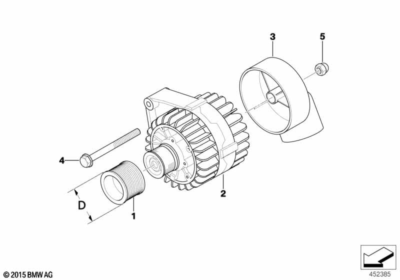 Dynamo onderdelen 90/110A Valeo