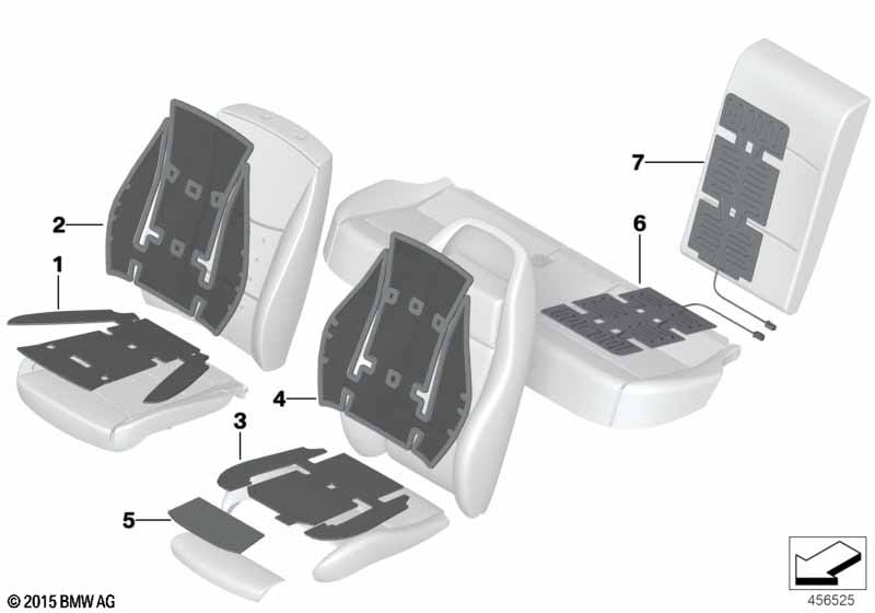 Onderdelen elektrisch v stoelverwarming