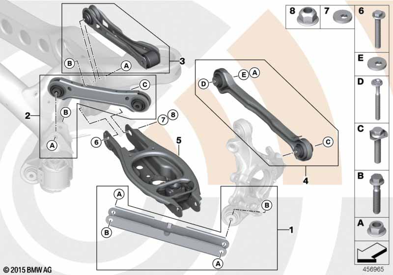 Reparatieset stangen en reactiestangen