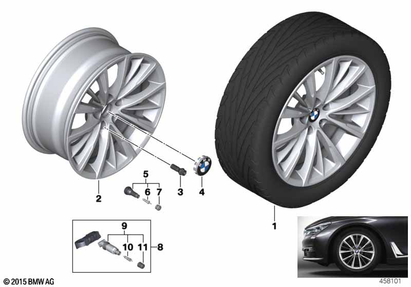 BMW LM-velg W-spaak 643 - 18''